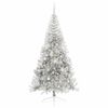 vidaXL Artificial Pre-lit Christmas Tree Silver 210 cm PET