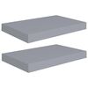 vidaXL Floating Wall Shelves 2 pcs Grey 40x23x3.8 cm MDF