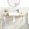 vidaXL Basin Shelf Wall Mounted Steel and Solid Wood Oak