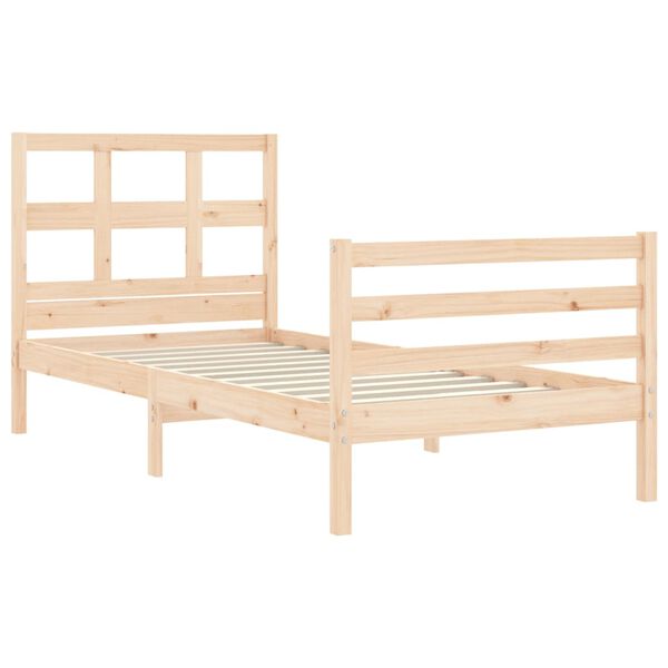 vidaXL Bed Frame without Mattress 90x200 cm Solid Wood