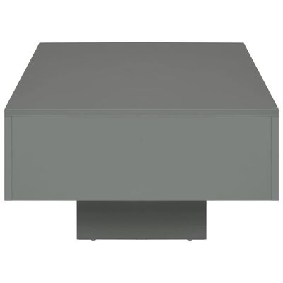 vidaXL Coffee Table High Gloss Grey 115x55x31 cm MDF