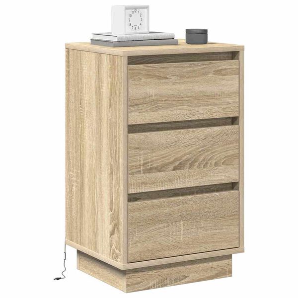 vidaXL Bedside Cabinet Sonoma Oak 39 x 34.5 x 65 cm Engineered wood