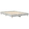 vidaXL Bed Frame No Mattress Concrete Grey 150x200 cm King Size Engineered Wood
