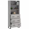 vidaXL Highboard Grey Sonoma 69.5x34x180 cm Engineered Wood