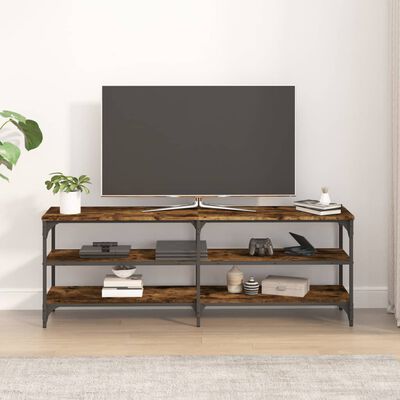 vidaXL TV Cabinet Smoked Oak 140x30x50 cm Engineered Wood