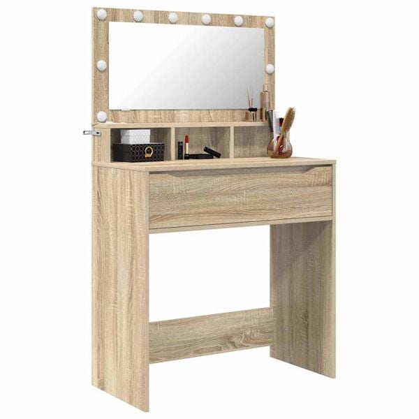 vidaXL Bedroom Dressing Tables Sonoma Oak 80 x 39.6 x 135 cm