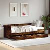 vidaXL Daybed with Drawers without Mattress Smoked Oak 90x190 cm Single