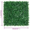 vidaXL Artificial Shrub Leaf Fence&nbsp;6 pcs Green 50x50 cm