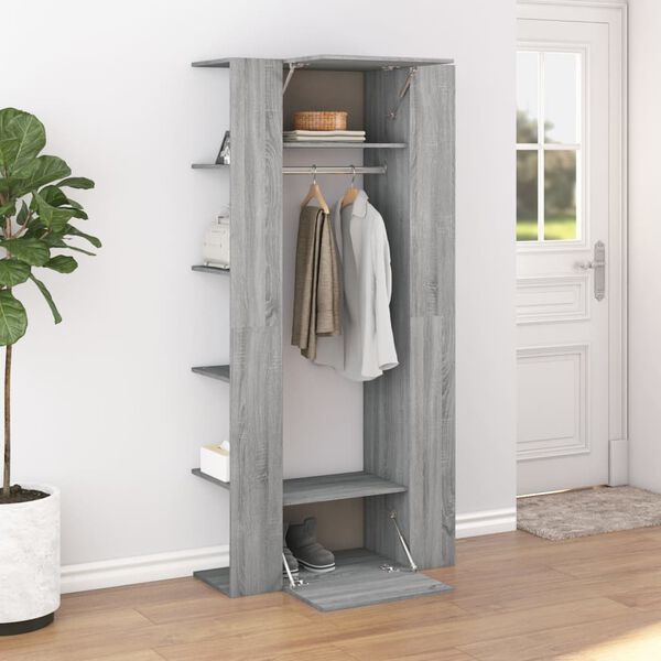 vidaXL Hallway Cabinet Grey Sonoma 97.5x37x99 cm Engineered Wood