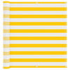 vidaXL Balcony Screen Yellow and White 110 x 1000 cm Oxford Fabric