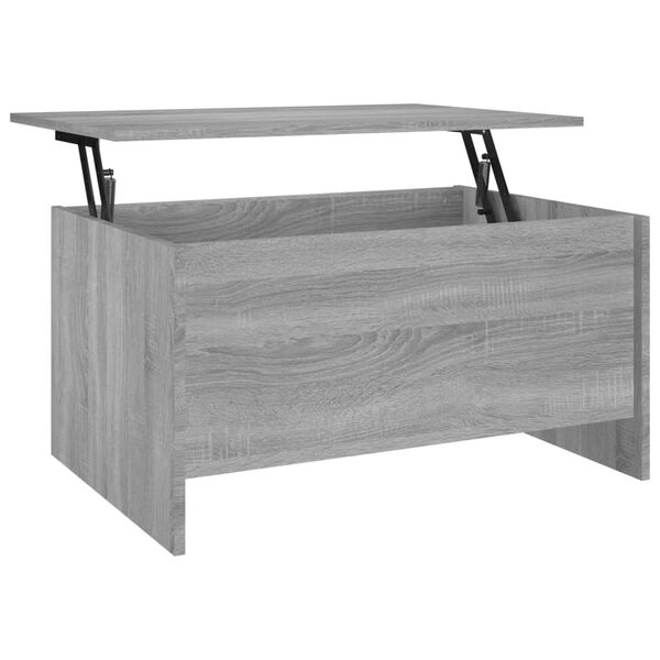 vidaXL Coffee Table Grey Sonoma 80x55.5x41.5 cm Engineered Wood