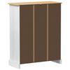 vidaXL Shoe Cabinet White 86 x 38.5 x 1080 cm Solid Pine Wood