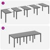 vidaXL Garden Dining Set 11 pcs Light Grey Polypropylene
