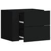 vidaXL Wall-mounted Bedside Cabinet Black 45x30x35 cm
