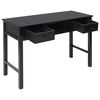 vidaXL Writing Desk Black 110x45x76 cm Wood