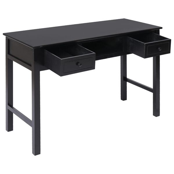 vidaXL Writing Desk Black 110x45x76 cm Wood