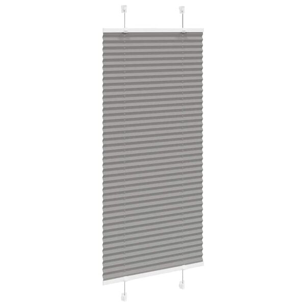 vidaXL Pleated Blind Anthracite 65x100 cm Fabric Width 64.4 cm Polyester
