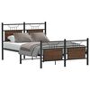 vidaXL Bed Frame without Mattress Brown Oak 120x200 cm Engineered Wood