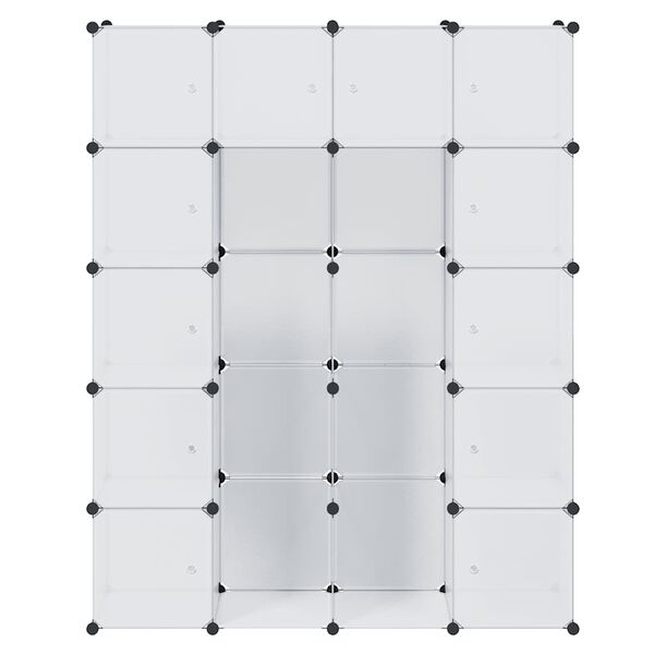vidaXL Modular Cabinet 14 Compartments White 37x146x180.5 cm