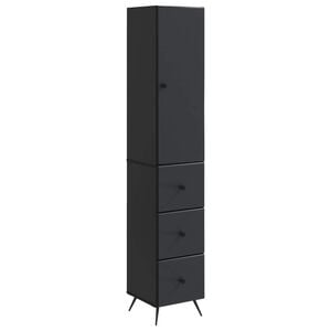 vidaXL Cabinet Set 2 pcs Black 34.5 x 34.5 x 90 cm Engineered Wood