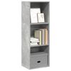 vidaXL Bookcase Concrete Grey 40x30x114 cm Engineered Wood