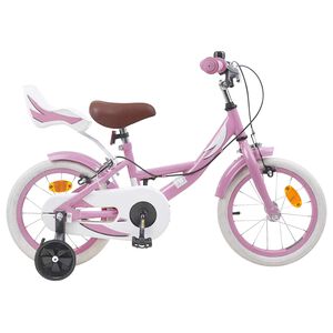 vidaXL Kids Bike 12 Inches for 2-4 Years Old Light Pink