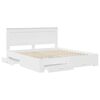 vidaXL Bed Frame with Drawer with Headboard Manual Engineered Wood