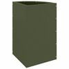 vidaXL Corner Planter Olive green 30 x 30 x 50 cm Steel