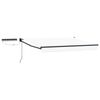 vidaXL Electric Retractable Awning White and Anthracite 2.5 x 2 m