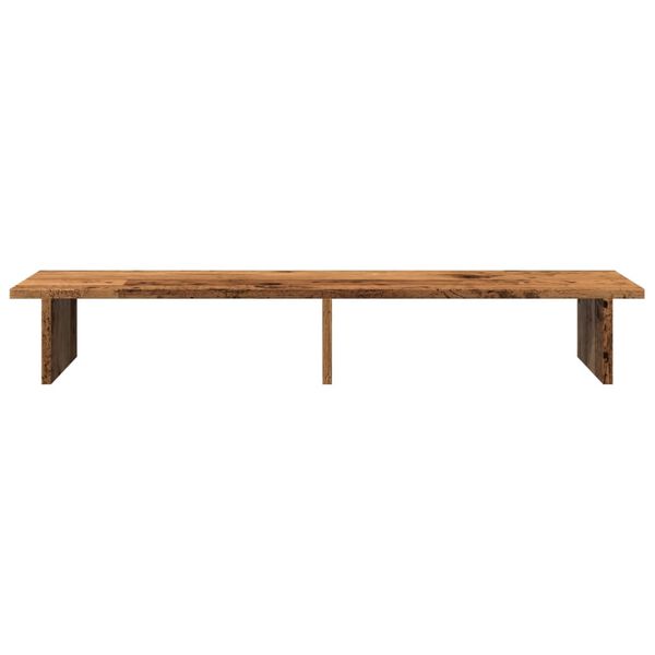 vidaXL Monitor Stand Old Wood 100x27x15 cm Engineered Wood