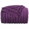 vidaXL Throw Blanket Purple 240 x 220 cm Fleece