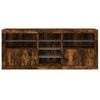 vidaXL Sideboard with LED Lights Smoked Oak 162x37x67 cm