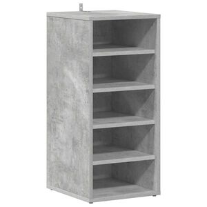 vidaXL Shoe Cabinet Concrete Grey 31.5x35x70 cm Engineered Wood