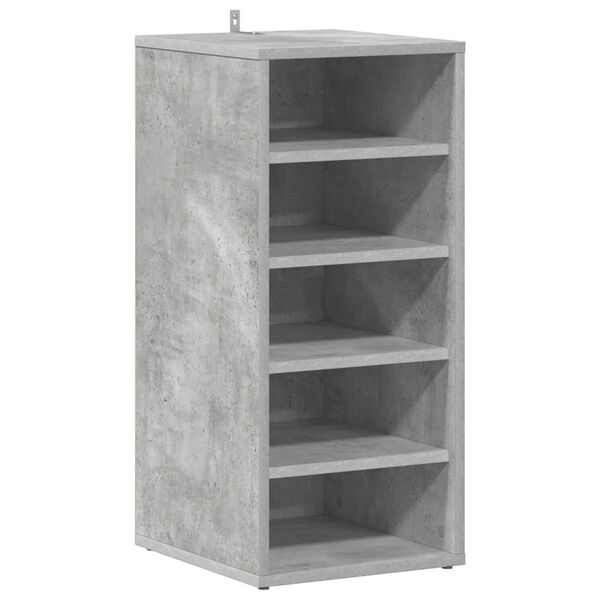 vidaXL Shoe Cabinet Concrete Grey 31.5x35x70 cm Engineered Wood
