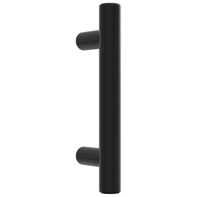 vidaXL Cabinet Handles 10 pcs Black 64 mm Stainless Steel