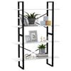 vidaXL 4-Tier Book Cabinet White 100x30x140 cm Engineered Wood