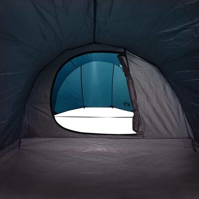 vidaXL Camping Tent Tunnel 4-Person Blue Waterproof