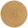 vidaXL Braided Rug Reversible Anthracite and Natural 150 cm Jute Round