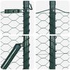 vidaXL Fence Post Green 50 x 0.5 m (36 mm mesh) Steel and PVC