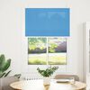 vidaXL Pleated Blind Blue 100x100 cm Fabric Width 99.4 cm Polyester