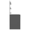 vidaXL Makeup Table with LED Lights 110x55x145 cm MDF Grey