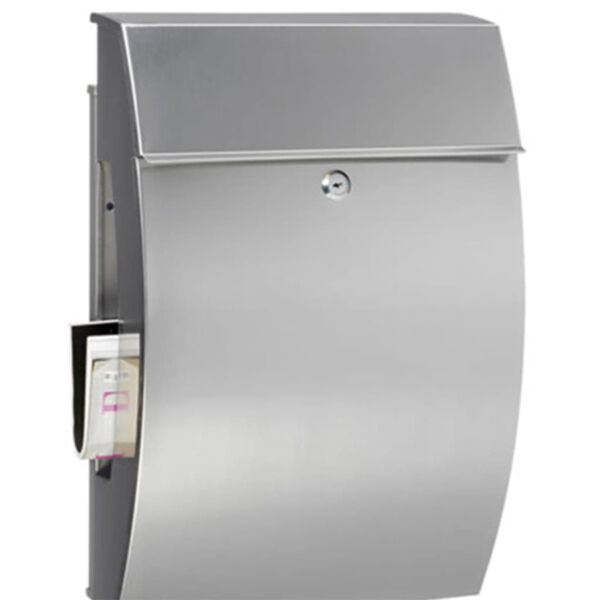 BURG-W&Auml;CHTER Letterbox Hamburg 3815 Ni Stainless Steel Silver