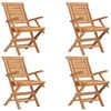 vidaXL 5 Piece Garden Dining Set Solid Wood Teak