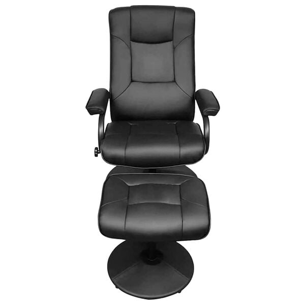 vidaXL Recliner Chair Reclining Black 66.5 x 75 x 99 cm Faux leather