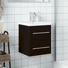 vidaXL Bathroom Sink Cabinet with Built-in Basin Black