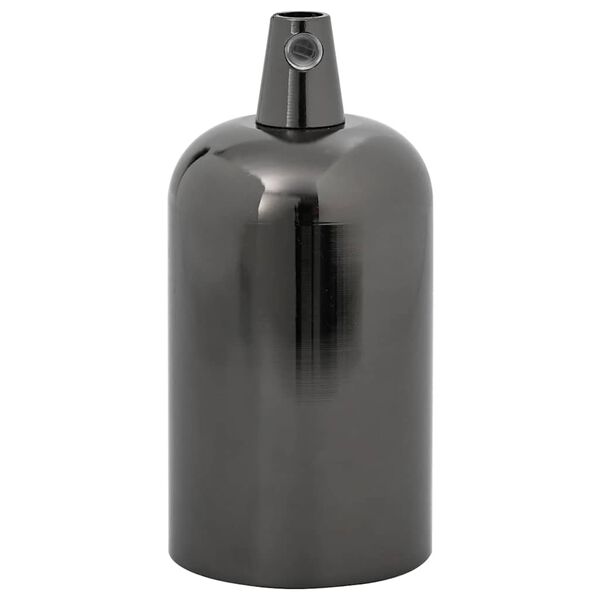 vidaXL Lamp Holders 2 pcs Glossy Black E27