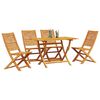 vidaXL Garden Dining Set Folding 5 pcs Brown Solid acacia wood
