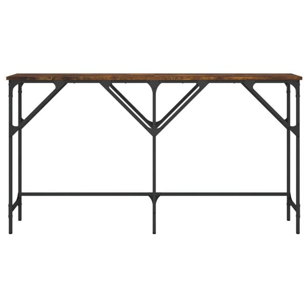vidaXL Console Table Smoked Oak 140x29x75 cm Engineered Wood