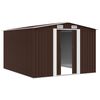 vidaXL Garden Shed 257x298x178 cm Metal Brown