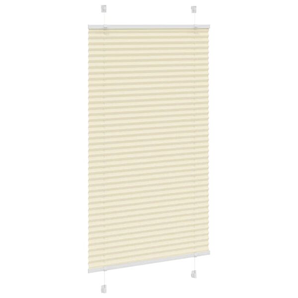 vidaXL Pleated Blind Cream 70x150 cm Fabric Width 69.4 cm Polyester